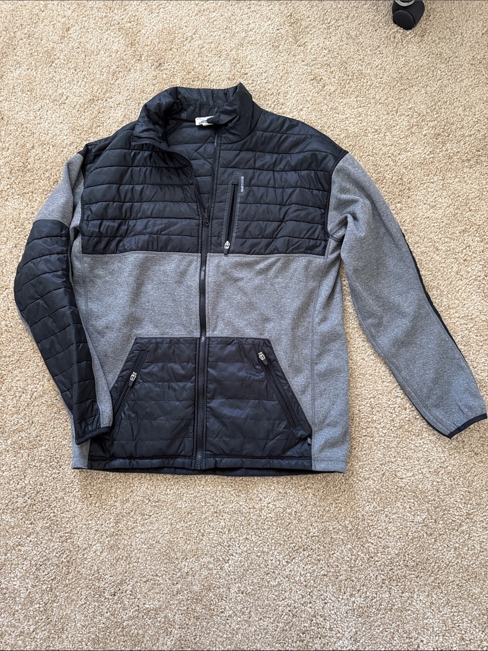 Burton Quilted Hybrid Performance Jacket - Black & Gray